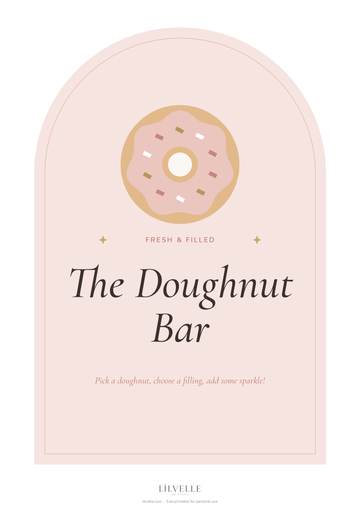 Preview of Doughnut bar sign + labels