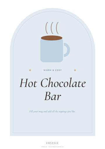 Preview of Hot chocolate bar sign + labels
