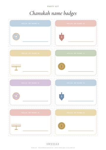 Preview of Chanukah name badges