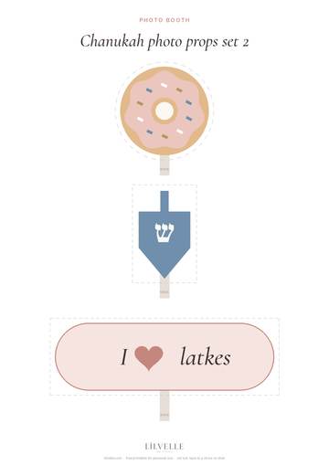 Preview of Chanukah photo props set 2