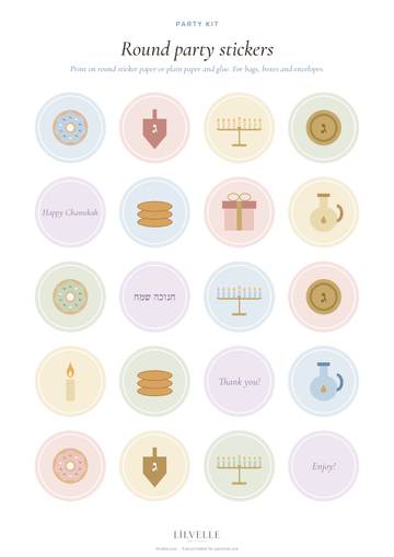 Preview of Round party stickers